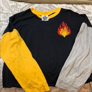 The Ragged Priest crop top, long sleeve Size L